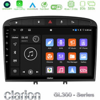 Clarion Gl300 Series 4core Android11 2+32gb Peugeot 308/rcz Navigation Multimedia Tablet 9 με Carplay &Amp; Android Auto u-gl3-Pg705b