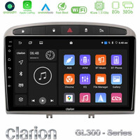 Clarion Gl300 Series 4core Android11 2+32gb Peugeot 308/rcz Navigation Multimedia Tablet 9 (Ασημί Χρώμα) με Carplay &Amp; Android Auto u-gl3-Pg705s