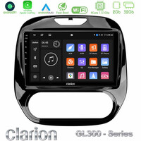 Clarion Gl300 Series 4core Android11 2+32gb Renault Captur 2013-2019 (Manual ac) Navigation Multimedia Tablet 9 με Carplay &Amp; Android Auto u-gl3-Rn748m