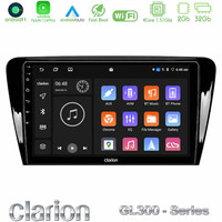 Clarion Gl300 Series 4core Android11 2+32gb Skoda Octavia 7 Navigation Multimedia Tablet 10 με Carplay &Amp; Android Auto u-gl3-Sk007