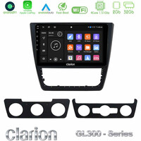 Clarion Gl300 Series 4core Android11 2+32gb Skoda Yeti 2009-&Gt; Navigation Multimedia Tablet 10 με Carplay &Amp; Android Auto u-gl3-Sk0151