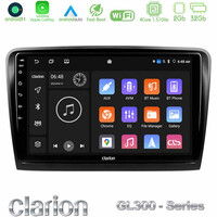 Clarion Gl300 Series 4core Android11 2+32gb Skoda Superb 2008-2015 Navigation Multimedia Tablet 9 με Carplay &Amp; Android Auto u-gl3-Sk0817