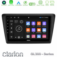 Clarion Gl300 Series 4core Android11 2+32gb Skoda Rapid 2013-2017 Navigation Multimedia Tablet 9 με Carplay &Amp; Android Auto u-gl3-Sk1067
