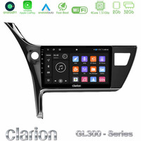 Clarion Gl300 Series 4core Android11 2+32gb Toyota Corolla 2017-2018 Navigation Multimedia Tablet 10 με Carplay &Amp; Android Auto u-gl3-Ty0158