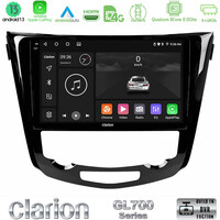 Clarion Gl700 Series 8core Android13 4+64gb Nissan Qashqai j11 (Auto A/c) Navigation Multimedia Tablet 10 με Carplay &Amp; Android Auto u-gl7-Ns0004a