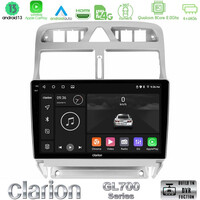 Clarion Gl700 Series 8core Android13 4+64gb Peugeot 307 2002-2008 Navigation Multimedia Tablet 9 με Carplay &Amp; Android Auto u-gl7-Pg0655