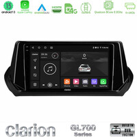 Clarion Gl700 Series 8core Android13 4+64gb Peugeot 208 2019-2023 Navigation Multimedia Tablet 9 με Carplay &Amp; Android Auto u-gl7-Pg1071