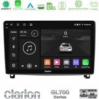 Clarion Gl700 Series 8core Android13 4+64gb Peugeot 407 Navigation Multimedia Tablet 9 με Carplay &Amp; Android Auto u-gl7-Pg1119