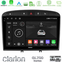 Clarion Gl700 Series 8core Android13 4+64gb Peugeot 308/rcz Navigation Multimedia Tablet 9 με Carplay &Amp; Android Auto u-gl7-Pg705b