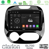 Clarion Gl700 Series 8core Android13 4+64gb Renault Captur 2013-2019 (Auto ac) Navigation Multimedia Tablet 9 με Carplay &Amp; Android Auto u-gl7-Rn748a
