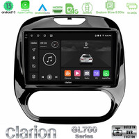 Clarion Gl700 Series 8core Android13 4+64gb Renault Captur 2013-2019 (Manual ac) Navigation Multimedia Tablet 9 με Carplay &Amp; Android Auto u-gl7-Rn748m