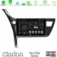 Clarion Gl700 Series 8core Android13 4+64gb Toyota Corolla 2017-2018 Navigation Multimedia Tablet 10 με Carplay &Amp; Android Auto u-gl7-Ty0158