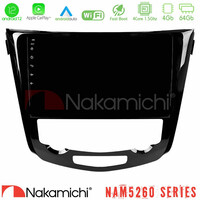 Nakamichi Nam5260 Series 4core Android12 4+64gb Nissan Qashqai j11 (Auto A/c) Navigation Multimedia Tablet 10 με Carplay &Amp; Android Auto u-n44-Ns0004a