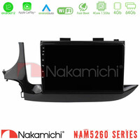 Nakamichi Nam5260 Series 4core Android12 4+64gb Opel Mokka 2016-2020 Navigation Multimedia Tablet 9 με Carplay &Amp; Android Auto u-n44-Op0101