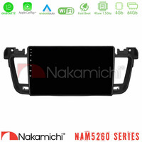 Nakamichi Nam5260 Series 4core Android12 4+64gb Peugeot 508 2010-2018 Navigation Multimedia Tablet 9 με Carplay &Amp; Android Auto u-n44-Pg0704