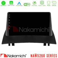 Nakamichi Nam5260 Series 4core Android12 4+64gb Renault Megane 2 2002-2008 Navigation Multimedia Tablet 9 με Carplay & Android Auto u-n44-Rn0717