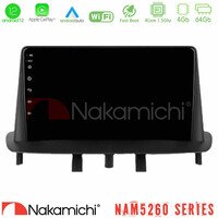 Nakamichi Nam5260 Series 4core Android12 4+64gb Renault Megane 3 2009-2013 Navigation Multimedia Tablet 9 με Carplay & Android Auto u-n44-Rn0718