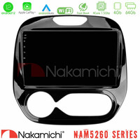 Nakamichi Nam5260 Series 4core Android12 4+64gb Renault Captur 2013-2019 (Auto ac) Navigation Multimedia Tablet 9 με Carplay & Android Auto u-n44-Rn748a