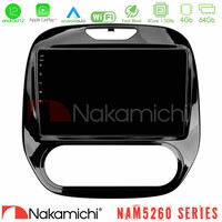 Nakamichi Nam5260 Series 4core Android12 4+64gb Renault Captur 2013-2019 (Manual ac) Navigation Multimedia Tablet 9 με Carplay & Android Auto u-n44-Rn748m