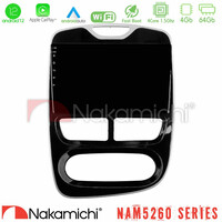 Nakamichi Nam5260 Series 4core Android12 4+64gb Renault Clio 2012-2016 Navigation Multimedia Tablet 10 με Carplay & Android Auto u-n44-Rn783