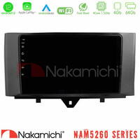 Nakamichi Nam5260 Series 4core Android12 4+64gb Smart 451 Facelift Navigation Multimedia Tablet 9 με Carplay & Android Auto u-n44-Sm0831