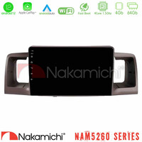 Nakamichi Nam5260 Series 4core Android12 4+64gb Toyota Corolla 2002-2006 Navigation Multimedia Tablet 9 με Carplay & Android Auto u-n44-Ty0254