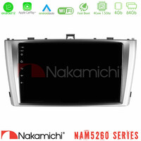 Nakamichi Nam5260 Series 4core Android12 4+64gb Toyota Avensis t27 Navigation Multimedia Tablet 9 με Carplay & Android Auto u-n44-Ty0864