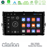 Clarion Gl700 Lite Series 8core Android11 2+32gb vw mqb 2017-&Gt; Navigation Multimedia Tablet 9 με Carplay &Amp; Android Auto u-G72l-Vw0333