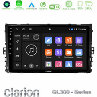 Clarion Gl300 Series 4core Android11 2+32gb vw mqb 2017-&Gt; Navigation Multimedia Tablet 9 με Carplay &Amp; Android Auto u-gl3-Vw0333