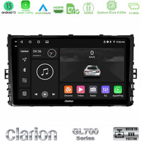 Clarion Gl700 Series 8core Android13 4+64gb vw mqb 2017-&Gt; Navigation Multimedia Tablet 9 με Carplay &Amp; Android Auto u-gl7-Vw0333