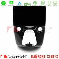 Nakamichi Nam5260 Series 4core Android12 4+64gb Toyota Aygo | Citroen c1 | Peugeot 108 Navigation Multimedia 10 με Carplay & Android Auto u-n44-Ty1560