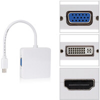 FTT14-015 YBΡΙΔΙΚΟ Converter 3 in/1 out Mini DisplayPort to VGA / HDMI / DVI