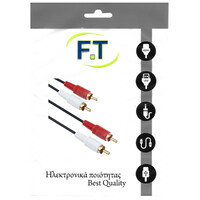 FTT16-003 2 rca- 2 rca επίχρυσο 5m