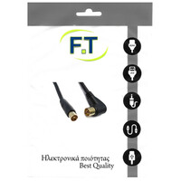 FTT16-211 BLACK Καλωδίωση TV-VIDEO Αρσ-Γωνιακό Θηλ RF 3c2v 1.5M