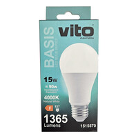 ΛΑΜΠΑ LED BASIS A60 E27 15W 1365Lm 4000K VITO