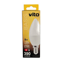 ΛΑΜΠΑ LED BASIS ΚΕΡΙ C37 E14 5W 390Lm 2700K VITO