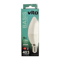 ΛΑΜΠΑ LED BASIS ΚΕΡΙ C37 E14 5W 403Lm 4000K VITO