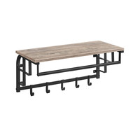 Vasagle Wall Coat Rack with Shelf 30 x 65 x 42 cm (LCR101B02) (VASLCR101B02)