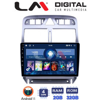 LM Digital - LM ZL4017 GPS Οθόνη OEM Multimedia Αυτοκινήτου για PEUGEOT 307 2001 > 2008  (BT/GPS/WIFI) electriclife