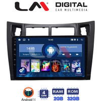 LM Digital - LM ZL4084 GPS Οθόνη OEM Multimedia Αυτοκινήτου για Τoyota Yaris 2006 > 2011 (BT/GPS/WIFI/GPRS) electriclife