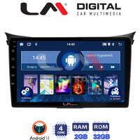 LM Digital - LM ZL4156 GPS Οθόνη OEM Multimedia Αυτοκινήτου για Hyundai i30 2012 > 2017 (BT/GPS/WIFI) electriclife