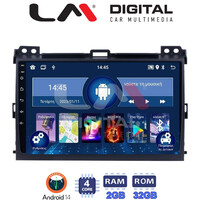 LM Digital - LM ZL4384 GPS Οθόνη OEM Multimedia Αυτοκινήτου για TOYOTA LANDCRUISER J100 2003>2009   (BT/GPS/WIFI) electriclife