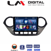 LM Digital - LM ZL4406 GPS Οθόνη OEM Multimedia Αυτοκινήτου για Hyundai i10 2014> (BT/GPS/WIFI) electriclife