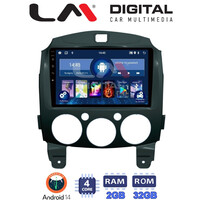 LM Digital - LM ZL4430 GPS Οθόνη OEM Multimedia Αυτοκινήτου για MAZDA 2 2007>2014 (BT/GPS/WIFI) electriclife