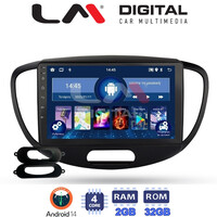 LM Digital - LM ZL4455 GPS Οθόνη OEM Multimedia Αυτοκινήτου για HYUNDAI i10 2008>2013 (BT/GPS/WIFI) electriclife