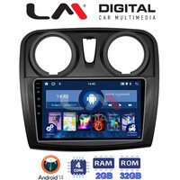 LM Digital - LM ZL4457 GPS Οθόνη OEM Multimedia Αυτοκινήτου για Dacia Santero 2012 > 2019 (BT/GPS/WIFI) electriclife