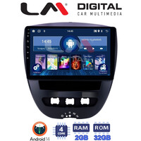 LM Digital - LM ZL4560 GPS Οθόνη OEM Multimedia Αυτοκινήτου για Aygo & C1 & 107 '05>'14 (BT/GPS/WIFI) electriclife