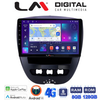 LM Digital - LM ZT8560 GPS Οθόνη OEM Multimedia Αυτοκινήτου για Aygo & C1 & 107 '05>'14 (CarPlay/AndroidAuto/BT/GPS/WIFI/GPRS) electriclife