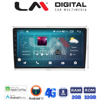 LM Digital - LM R8910 GPS Οθόνη OEM Multimedia Αυτοκινήτου για Universal tablet 10inch (CarPlay/AndroidAuto/BT/GPS/WIFI/GPRS) electriclife