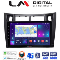LM Digital - LM ZC8084 GPS Οθόνη OEM Multimedia Αυτοκινήτου για Τoyota Yaris 2006 > 2011 (CarPlay/AndroidAuto/BT/GPS/WIFI/GPRS) electriclife